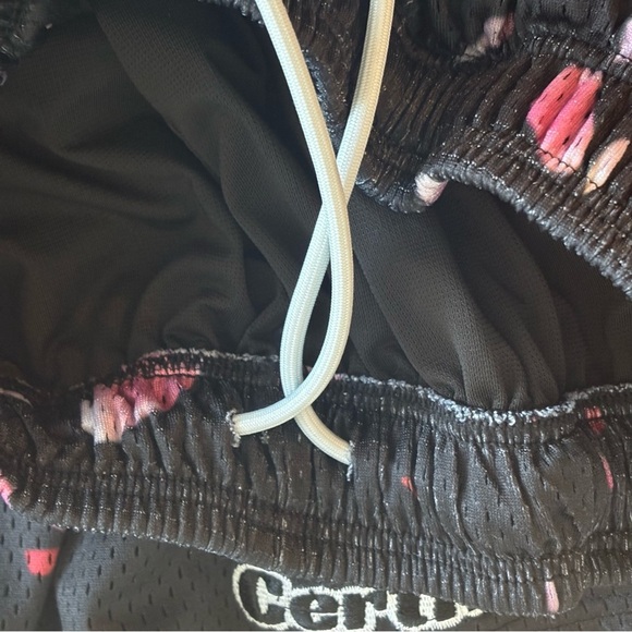 Certified Lifters Brand Black Cherry Blossom Floral Athletic Shorts Large - Picture 8 of 8